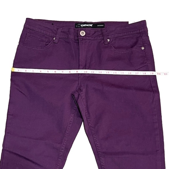 Jordache Skinny Purple Denim Blue Jeans Women Size 12 - Picture 8 of 11